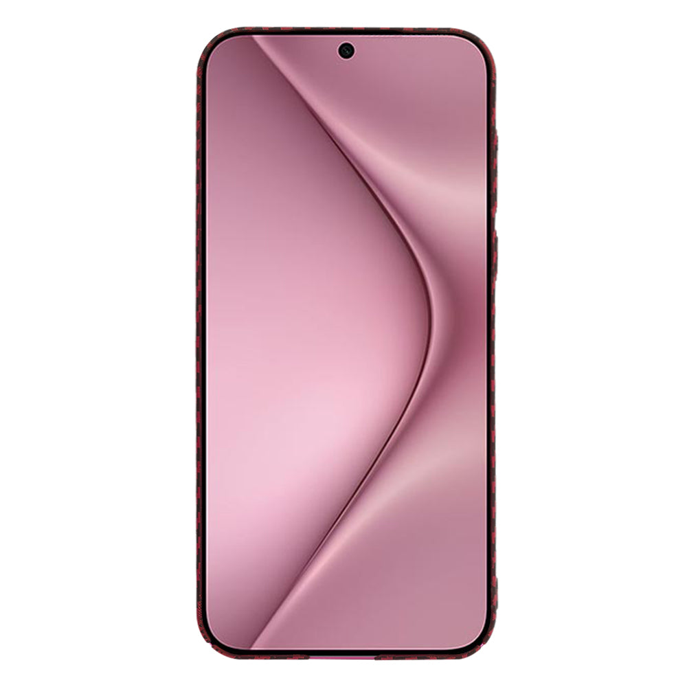 Hülle für Huawei Pura 70, Techsuit, Carbonite FiberShell, Rot