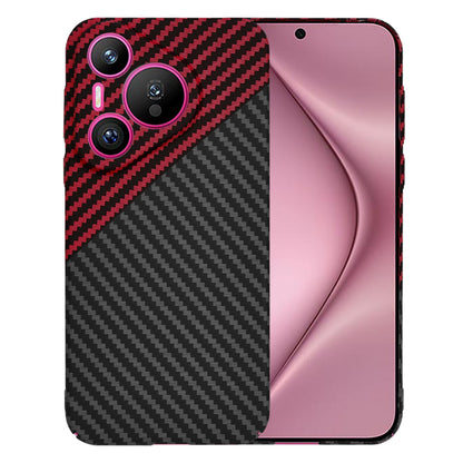 Hülle für Huawei Pura 70, Techsuit, Carbonite FiberShell, Schwarz Rot