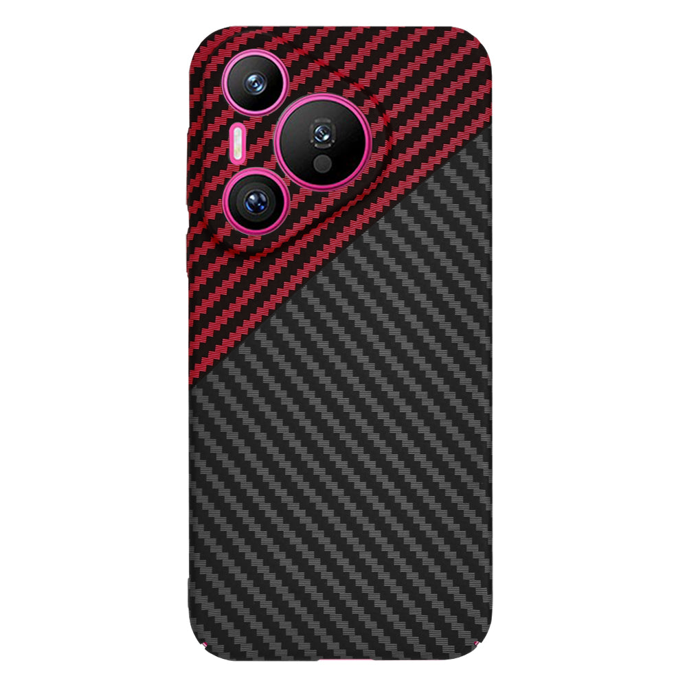Hülle für Huawei Pura 70, Techsuit, Carbonite FiberShell, Schwarz Rot