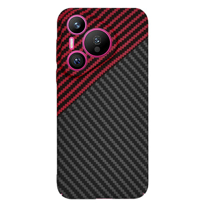 Hülle für Huawei Pura 70, Techsuit, Carbonite FiberShell, Schwarz Rot