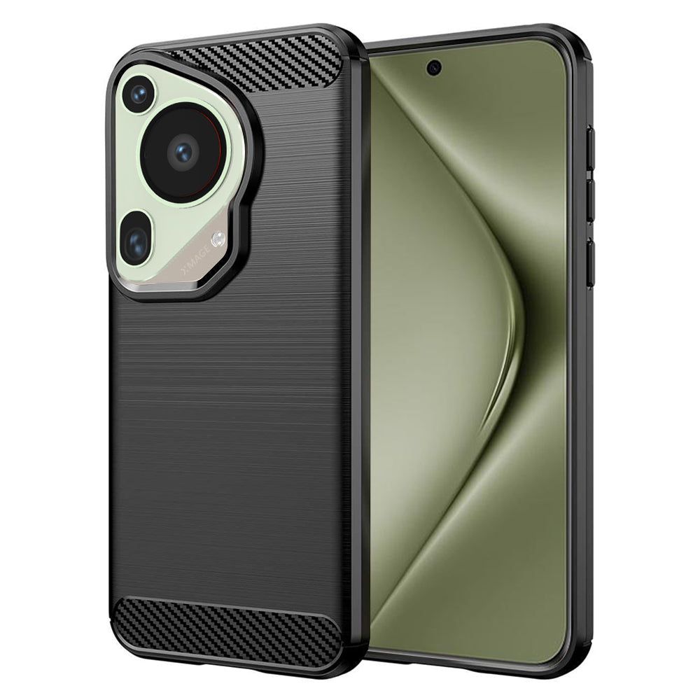 Hülle für Huawei Pura 70 Ultra, Techsuit, Carbon, Schwarz