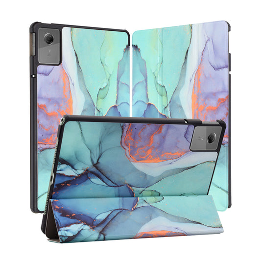 Hülle für Lenovo Idea Tab 11, Techsuit, FoldPro Green Time, Mehrfarbig