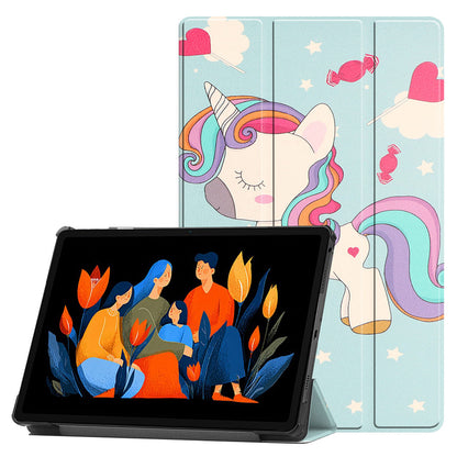 Hülle für Lenovo Idea Tab Plus, Techsuit, FoldPro Unicorn, Mehrfarbig
