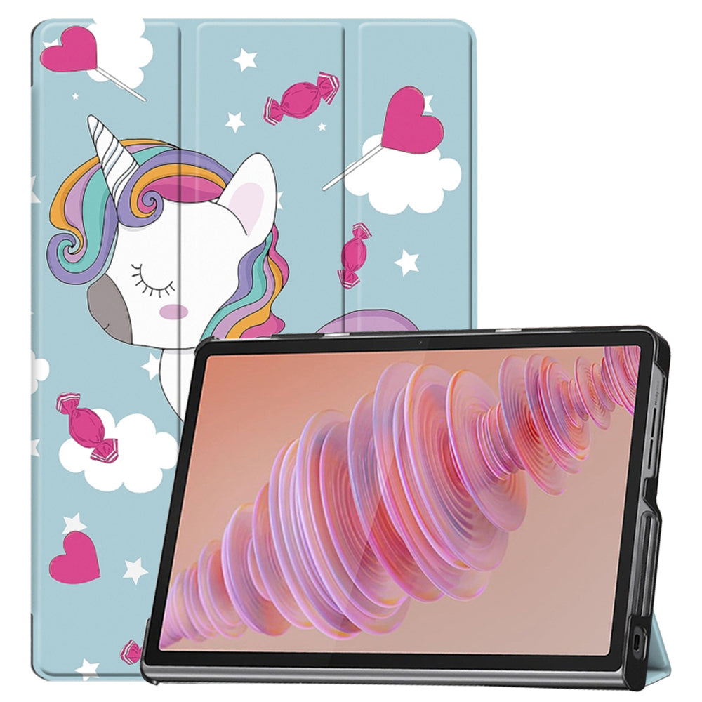 Hülle für Lenovo Tab Plus 11,5 Zoll, Techsuit, FoldPro Unicorn, Mehrfarbig