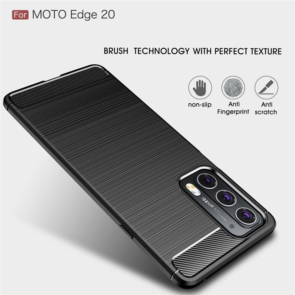 Case for Motorola Edge 20, Techsuit, Carbon, Black