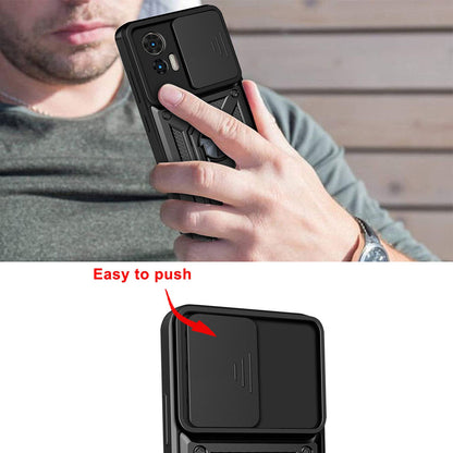 Hülle für Motorola Edge 50 Fusion, Techsuit, CamShield, Schwarz
