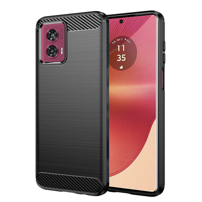 Hülle für Motorola Edge 50 Fusion, Techsuit, Carbon, Schwarz