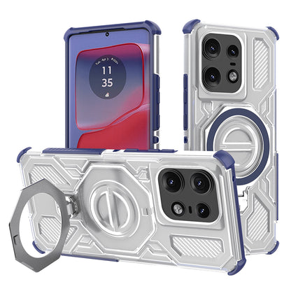Hülle für Motorola Edge 50 Pro, Techsuit, Carbon Shield Pro, Blau