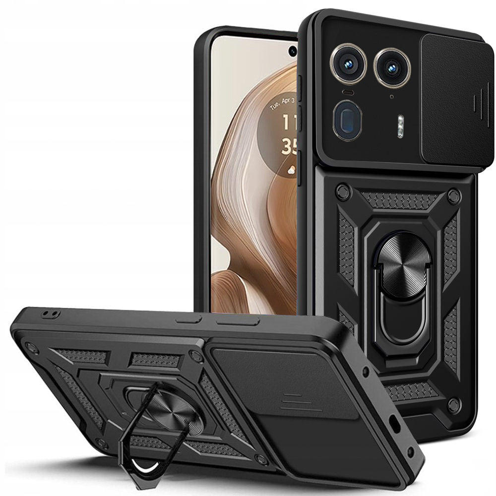 Hülle für Motorola Edge 50 Ultra, Techsuit, CamShield, Schwarz