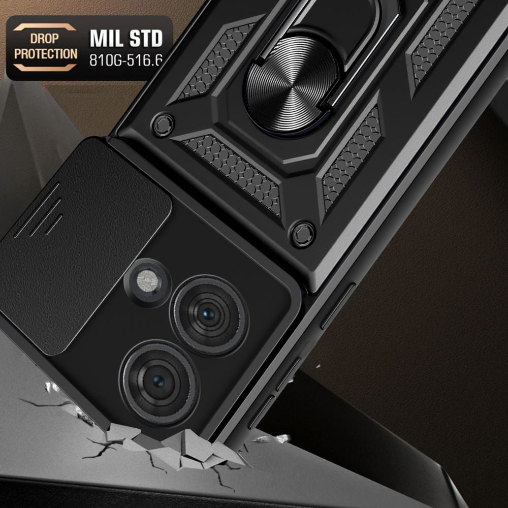 Hülle für Motorola Edge 50 Ultra, Techsuit, CamShield, Schwarz