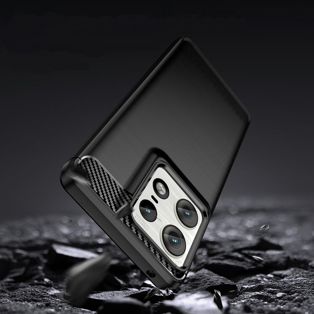 Hülle für Motorola Edge 50 Ultra, Techsuit, Carbon, Schwarz