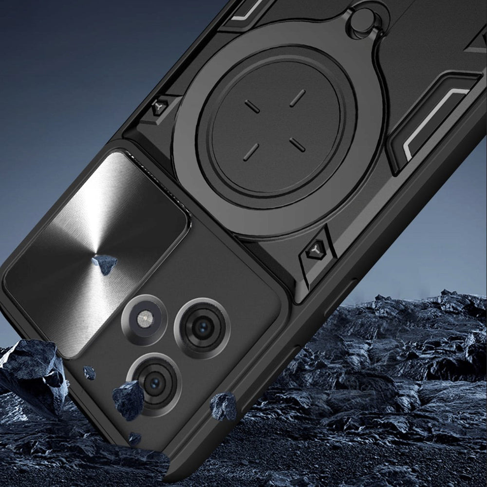 Hülle für Motorola Edge 60 Fusion / Edge 60, Techsuit, CamGuard Pro, Schwarz