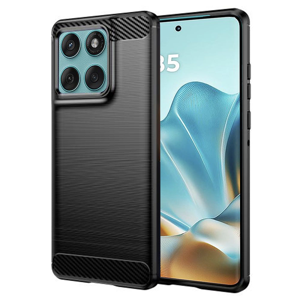 Hülle für Motorola Edge 60 Fusion / Edge 60, Techsuit, Carbon, Schwarz