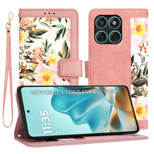 Hülle für Motorola Edge 60 Fusion / Edge 60, Techsuit, FlipCraft, Rosa