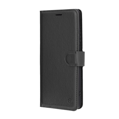 Hülle für Motorola Edge 60 Fusion / Edge 60, Techsuit, Leder-Folio, Schwarz