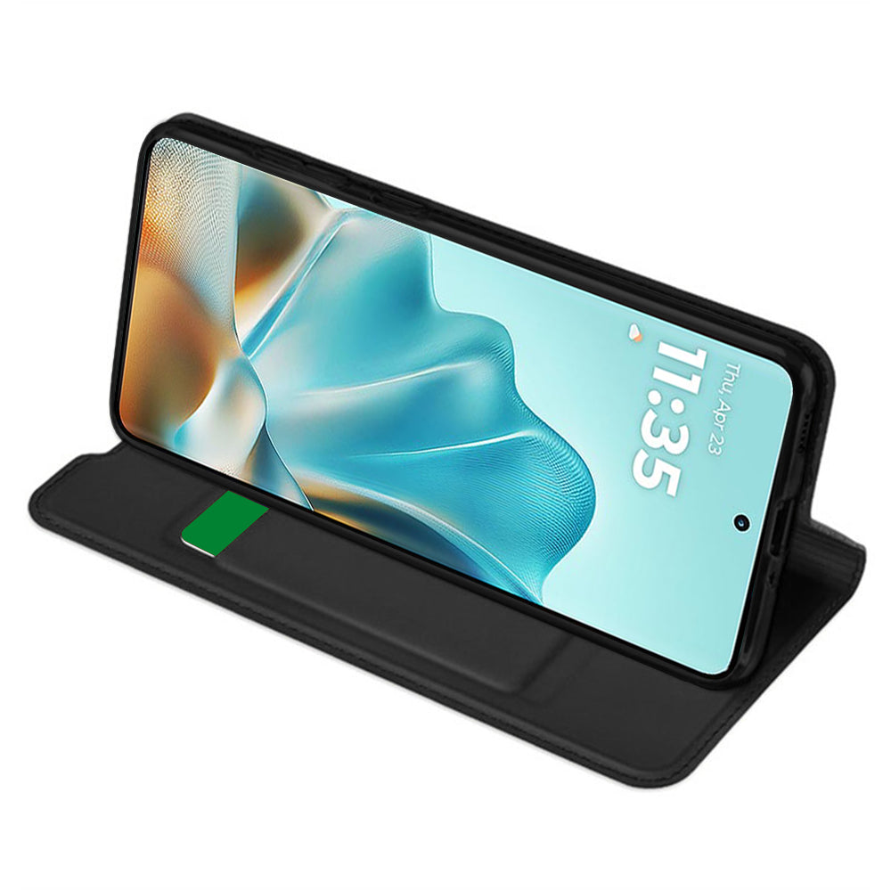 Hülle für Motorola Edge 60 Fusion / Edge 60, Techsuit, Magskin Book, Schwarz