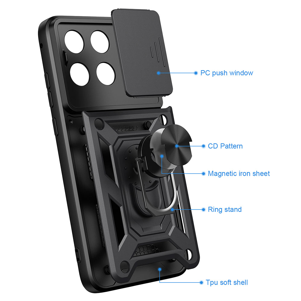 Hülle für Motorola Edge 70 Fusion, Techsuit, CamShield, Blau