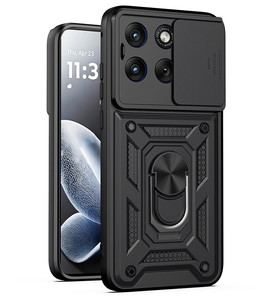 Hülle für Motorola Edge 70 Fusion, Techsuit, CamShield, Schwarz