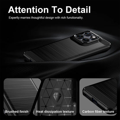 Hülle für Motorola Edge 70 Fusion, Techsuit, Carbon, Schwarz
