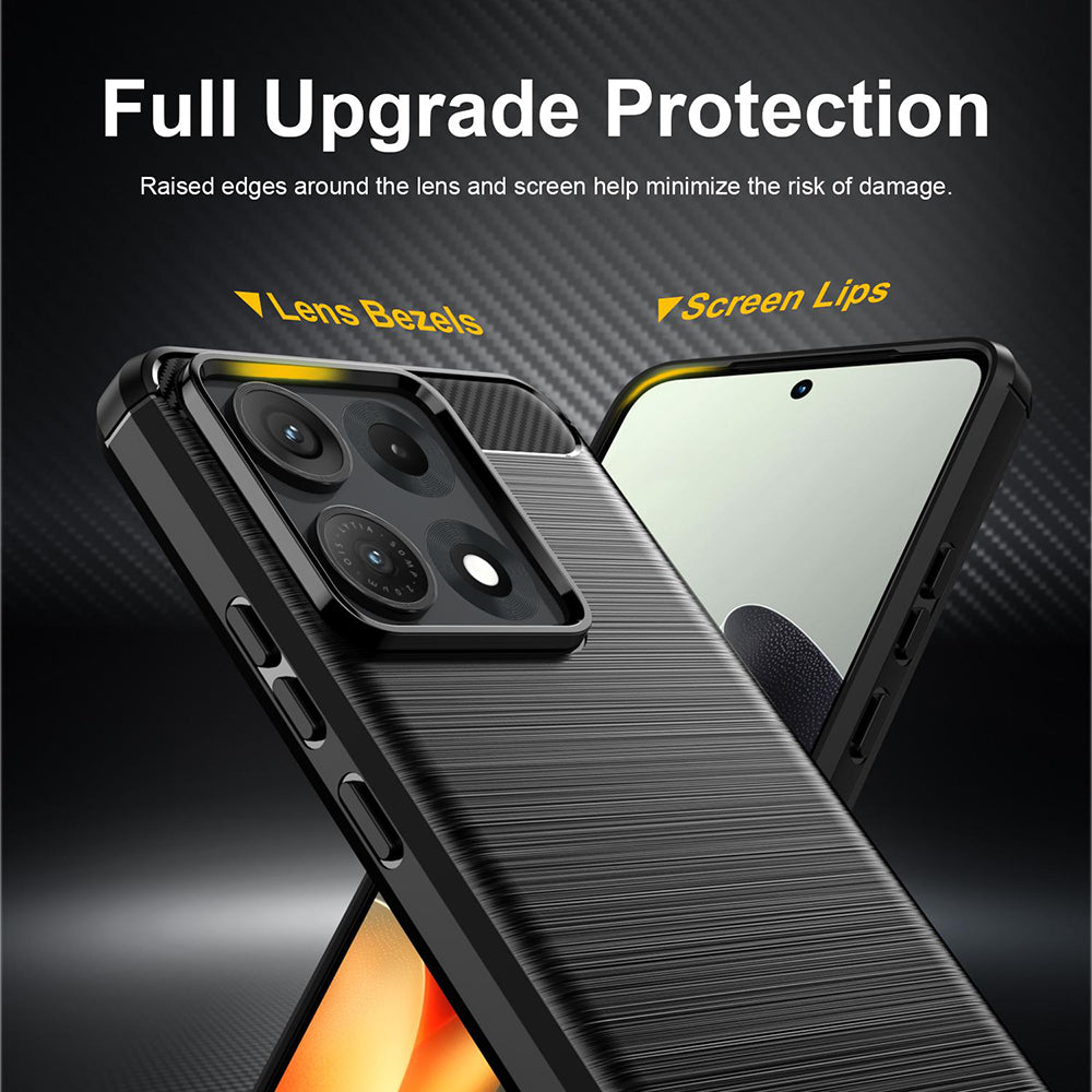 Hülle für Motorola Edge 70 Max, Techsuit, Carbon, Schwarz