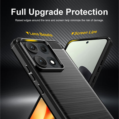 Hülle für Motorola Edge 70 Max, Techsuit, Carbon, Schwarz