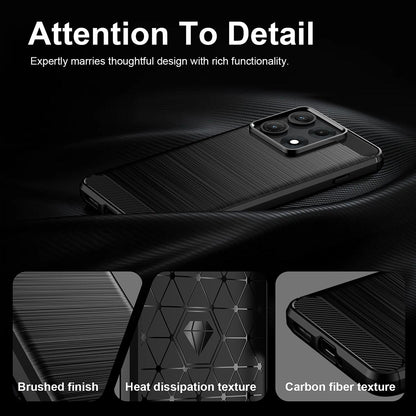 Hülle für Motorola Edge 70 Max, Techsuit, Carbon, Schwarz