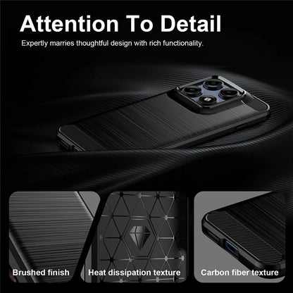 Hülle für Motorola Edge 70 Pro, Techsuit, Carbon, Schwarz