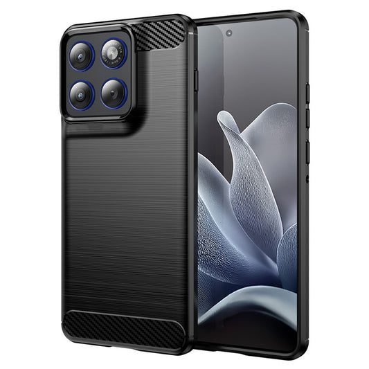 Hülle für Motorola Edge 70, Techsuit, Carbon, Schwarz