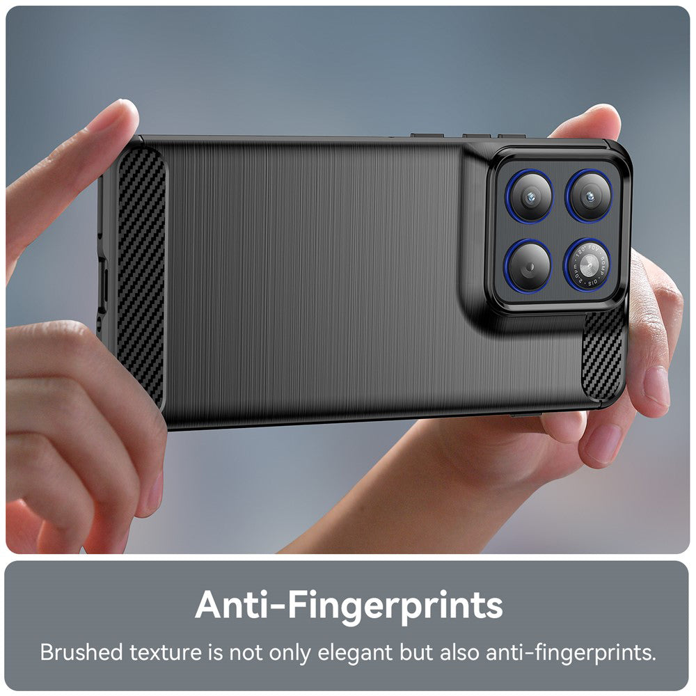 Hülle für Motorola Edge 70, Techsuit, Carbon, Schwarz