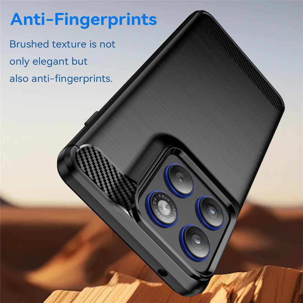 Hülle für Motorola Edge 70, Techsuit, Carbon, Schwarz