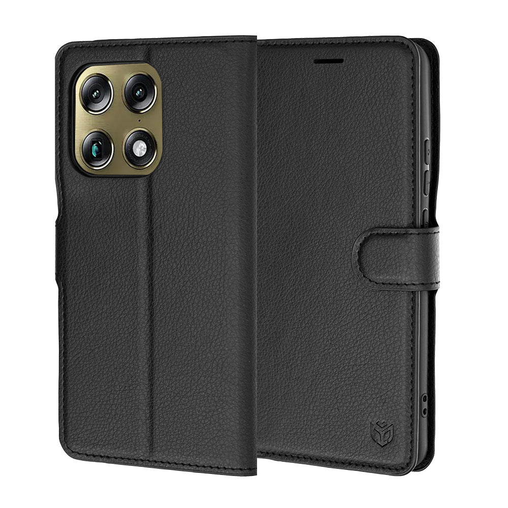 Hülle für Motorola Edge 70 Ultra / Signature, Techsuit, Leder-Folio, Schwarz