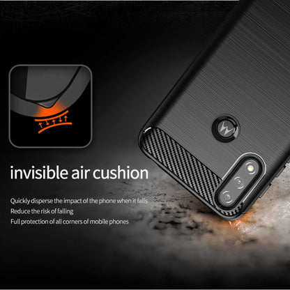 Hülle für Motorola Moto E7i Power / E7 Power, Techsuit, Carbon, Schwarz