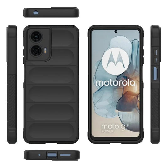 Hülle für Motorola Moto G04s / E14 / G04 / G24, Techsuit, Magic Shield, Schwarz