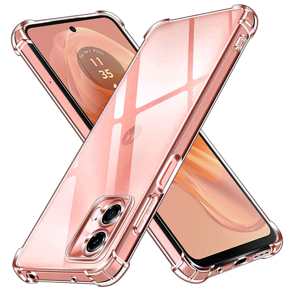 Hülle für Motorola Moto G04s / E14 / G04 / G24, Techsuit, stoßfest klar, transparent