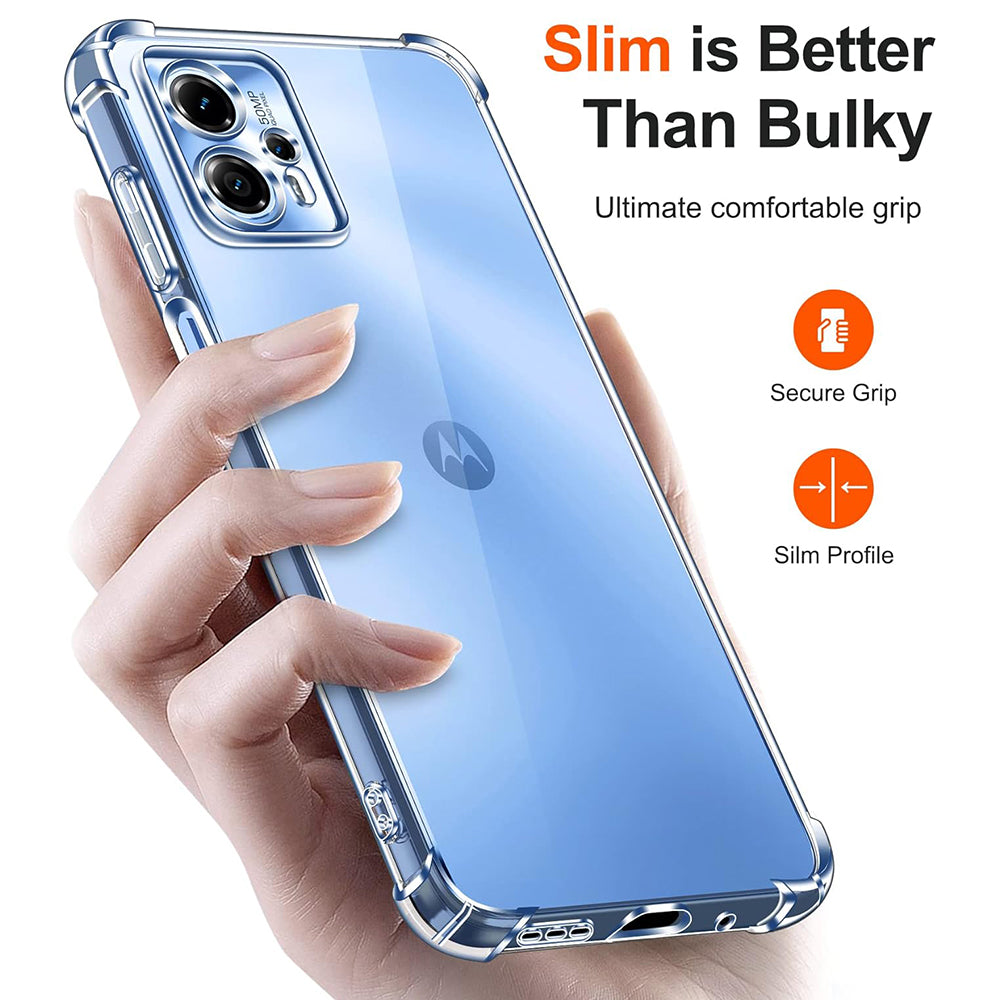Hülle für Motorola Moto G04s / E14 / G04 / G24, Techsuit, stoßfest klar, transparent