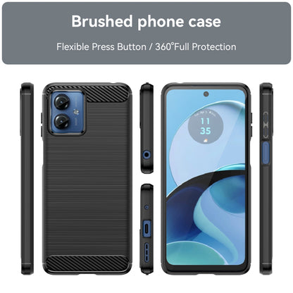 Hülle für Motorola Moto G14, Techsuit, Carbon, Schwarz