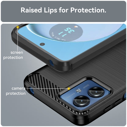 Hülle für Motorola Moto G14, Techsuit, Carbon, Schwarz