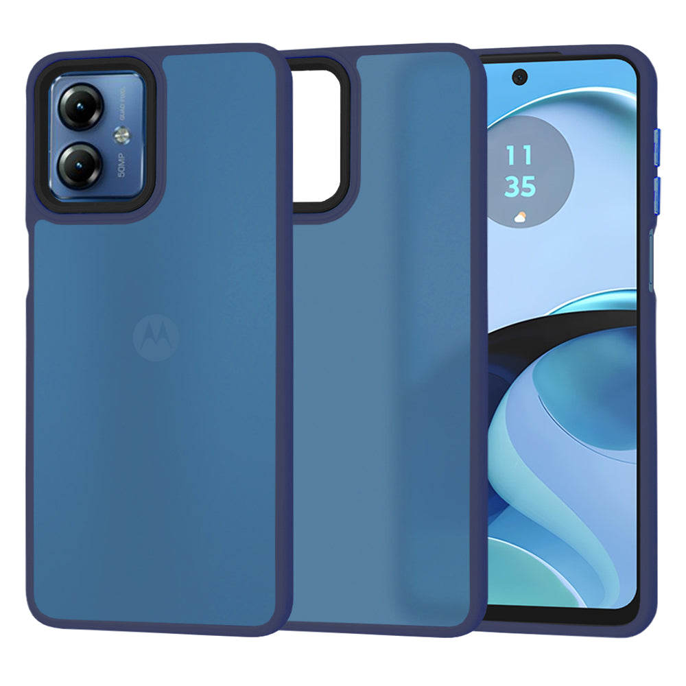 Hülle für Motorola Moto G14, Techsuit, HaloFrost, Marineblau