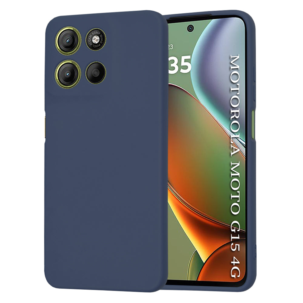 Hülle für Motorola Moto G15 / G15 Power, Techsuit, SoftFlex, Marineblau
