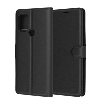 Hülle für Motorola Moto G30 / G20 / G10, Techsuit, Leder-Folio, Schwarz
