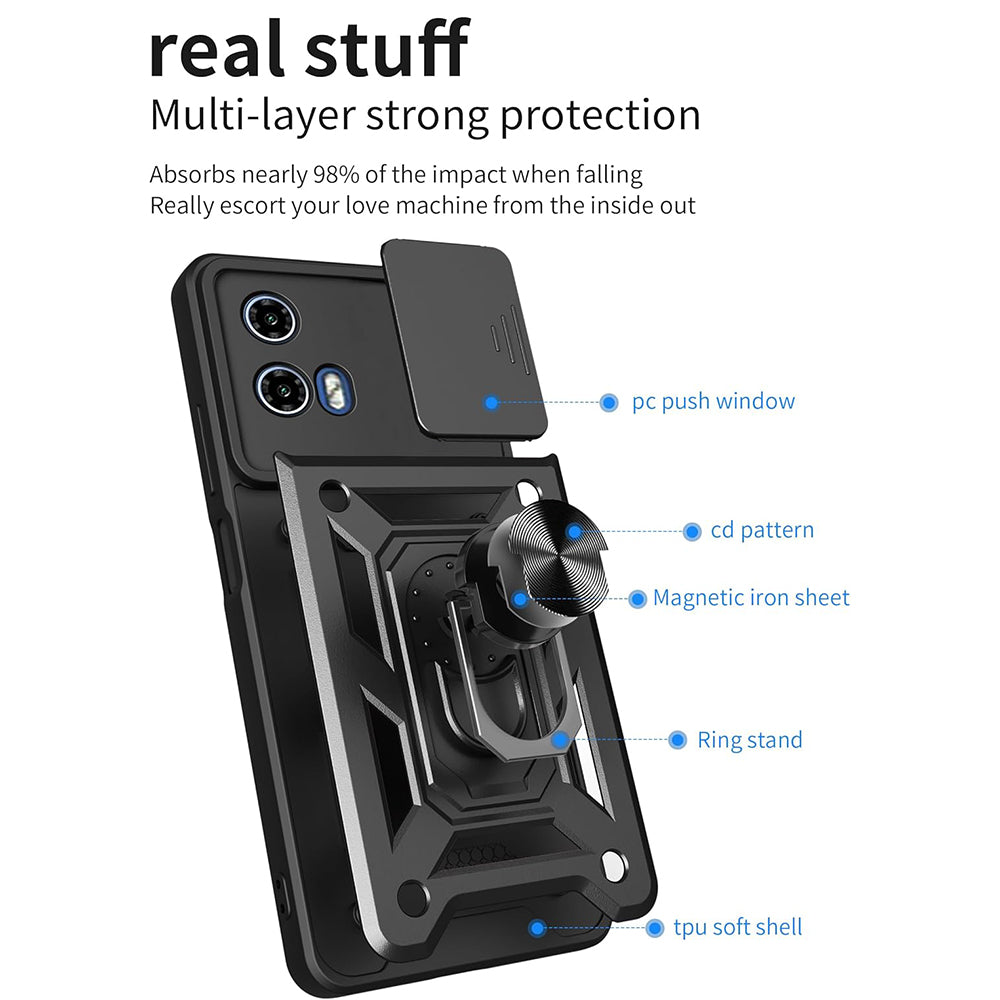 Hülle für Motorola Moto G31 / G41, Techsuit, CamShield, Schwarz