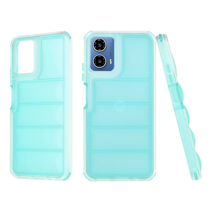Hülle für Motorola Moto G45 / G34, Techsuit, Wave Shield, Türkis
