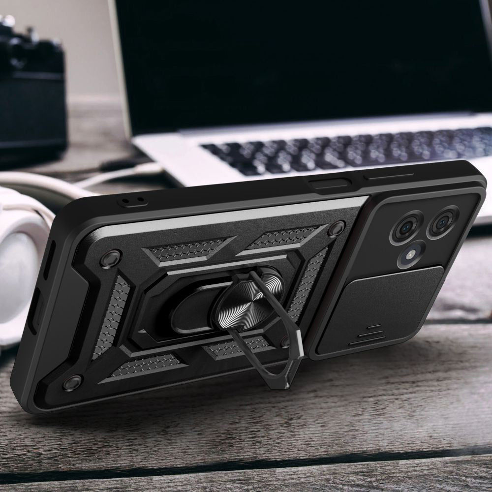 Hülle für Motorola Moto G54, Techsuit, CamShield, Schwarz