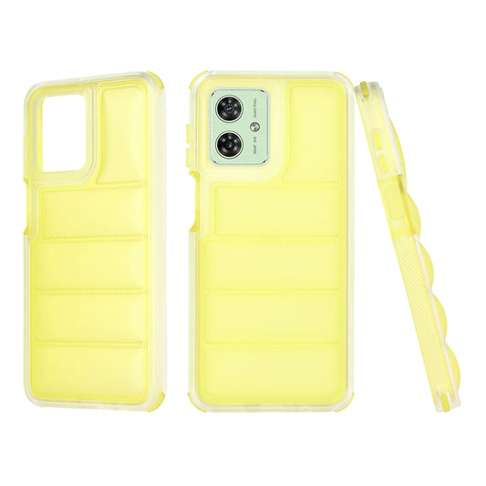 Hülle für Motorola Moto G54, Techsuit, Wave Shield, Gelb