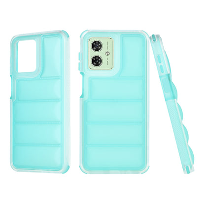 Hülle für Motorola Moto G54, Techsuit, Wave Shield, Türkis
