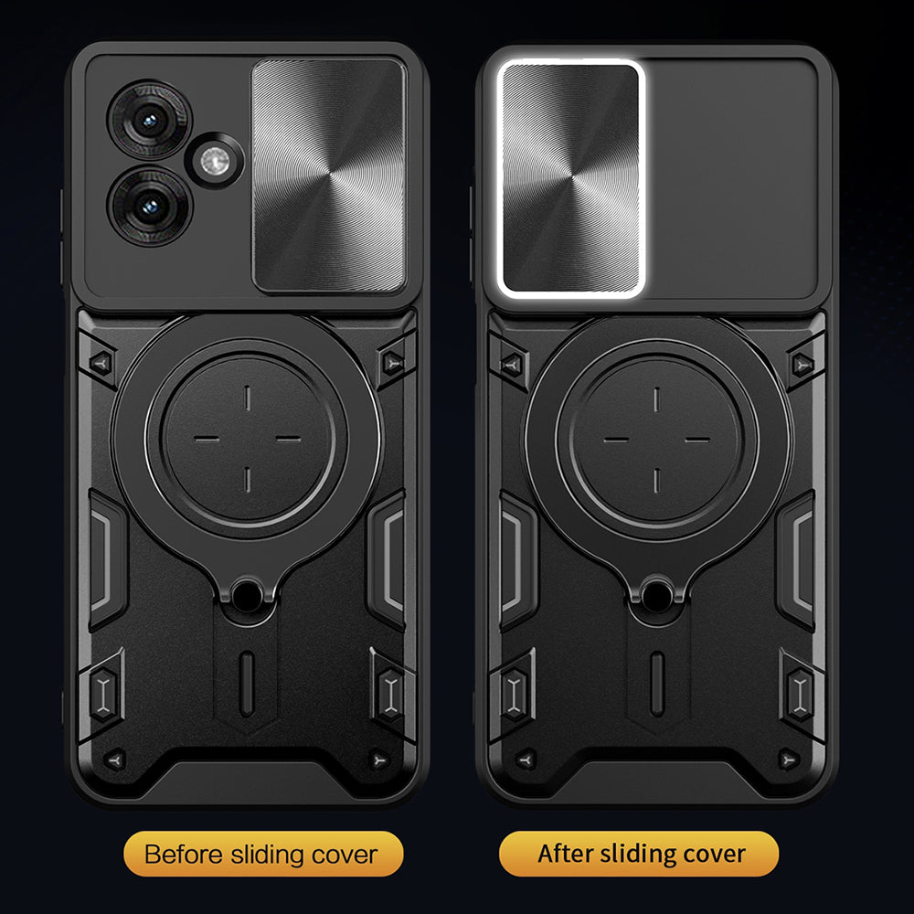 Hülle für Motorola Moto G55, Techsuit, CamGuard Pro, Schwarz