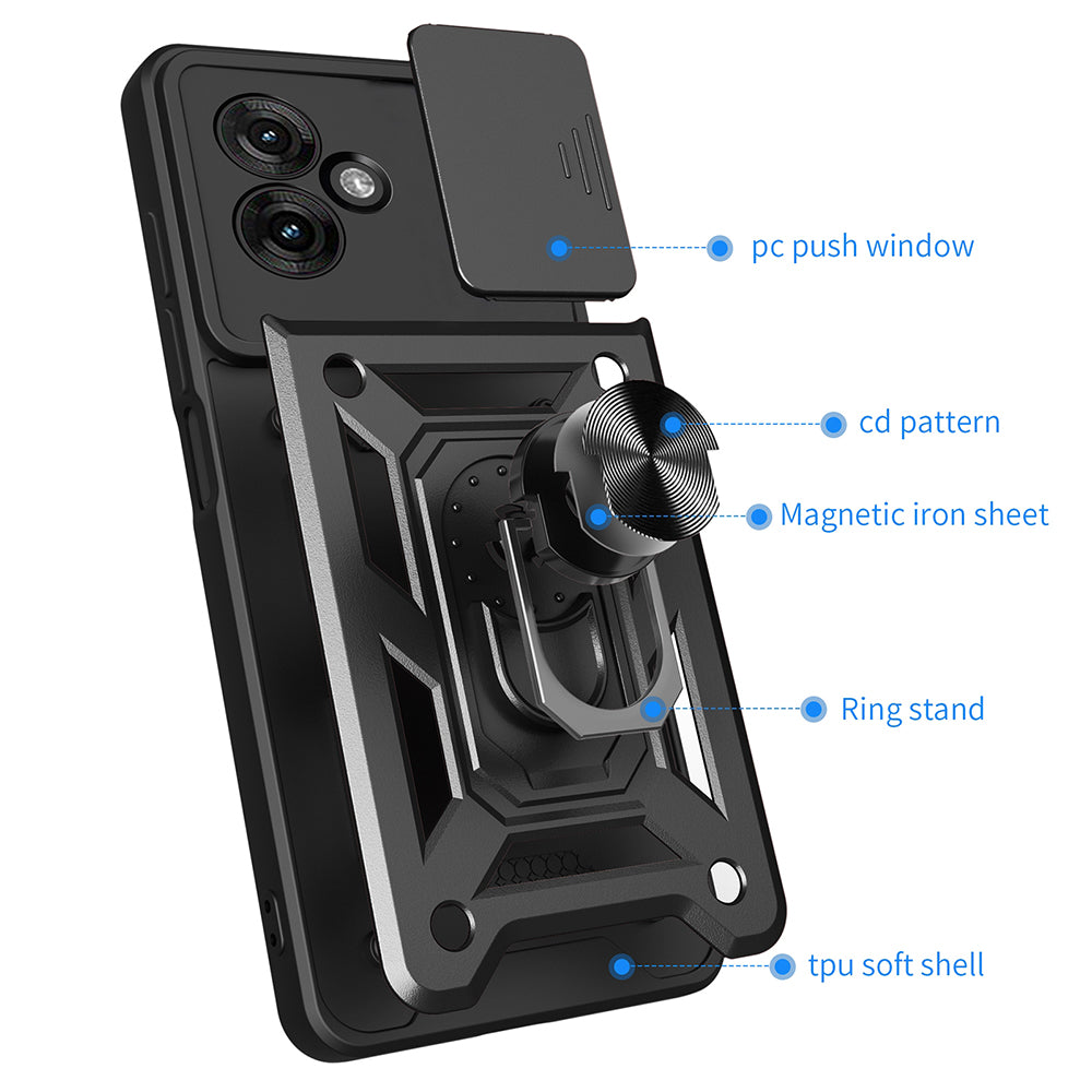 Hülle für Motorola Moto G55, Techsuit, CamShield, Blau