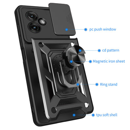 Hülle für Motorola Moto G55, Techsuit, CamShield, Blau