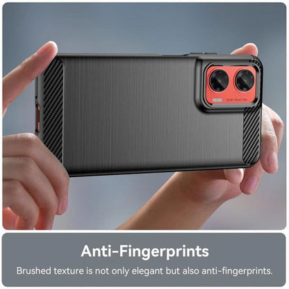 Hülle für Motorola Moto G55, Techsuit, Carbon, Schwarz