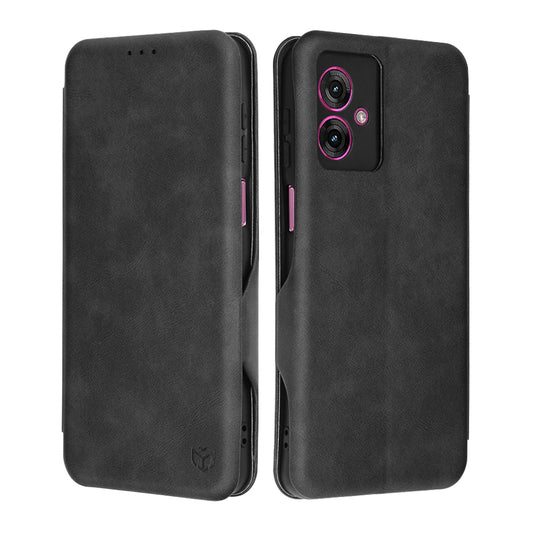 Hülle für Motorola Moto G55, Techsuit, Safe Wallet Plus, Schwarz